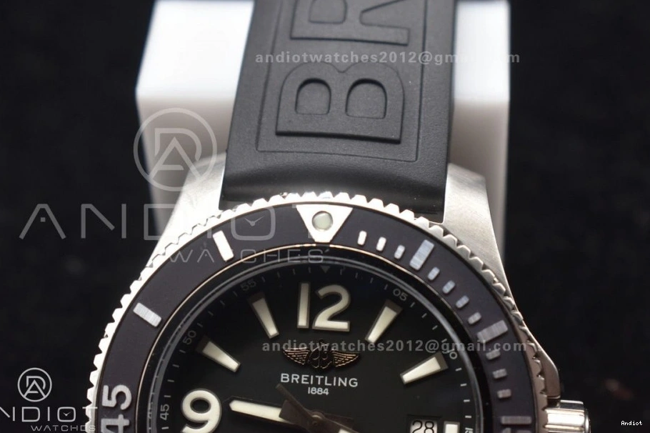 1:1 Automatic Best Edition Rubber Dial On Strap TF A2824 Black Superocean Black Black 44 Bezel 0428
